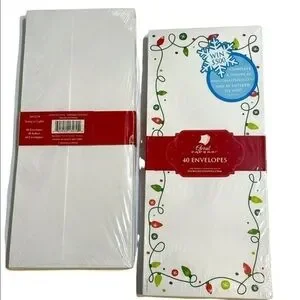 Great Papers White string of lights festive holiday pack of envelopes 40 count