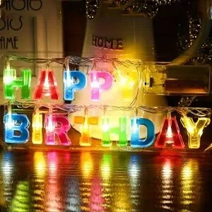 Green And Yellow Party Lights For Birthday Celebrations Battery Operate…