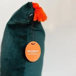 Green Christmas Pillow Opalhouse X Jungalow Camel 18"x18" With PomPoms Santa Hat