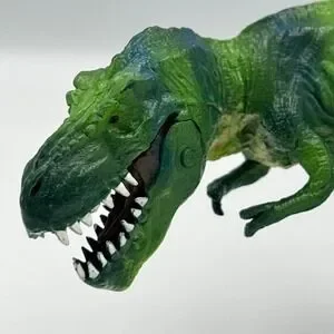 Green T-Rex Tyrannosaurus Rex Dinosaur Toy Figurine Movable Jaw Action Figure