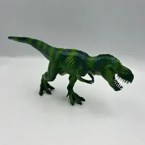 Green T-Rex Tyrannosaurus Rex Dinosaur Toy Figurine Movable Jaw Action Figure