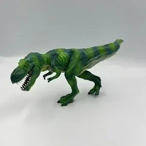 Green T-Rex Tyrannosaurus Rex Dinosaur Toy Figurine Movable Jaw Action Figure