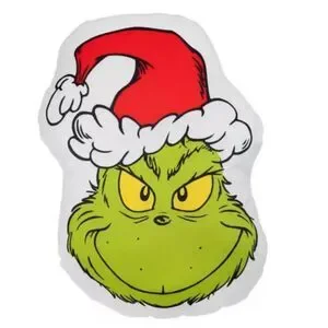 Grinch Head Pillow