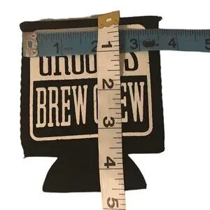 GROOMS BREW CREW Coolies Foam Collapsible Slim *Two Sets Of 3* O/S Black White