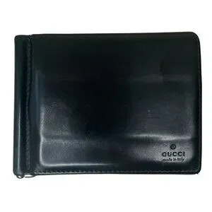 GUCCI Black Leather Money Clip