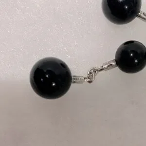 GUCCI Cufflinks Black Spheres And Sterling Silver