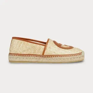Gucci Interlocking G Raffia Leather Espadrille - Men’s 11.5