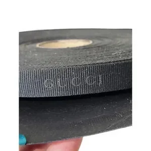 Gucci Logo 1/4" Ribbon Matte Black 75 Meter 82 Yards Roll New …
