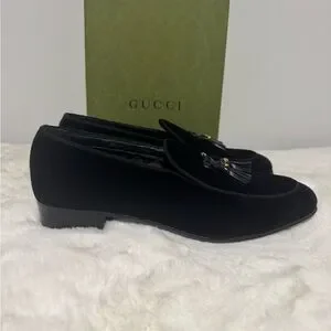 Gucci Men's Black Tassel Loafers