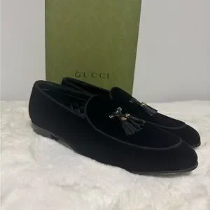 Gucci Men's Black Tassel Loafers