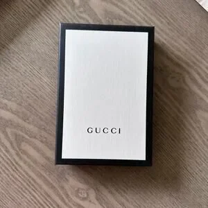 GUCCI Printed Logo Leather IPhone 8 Plus Case Black W/ Gift Box 549078-572353