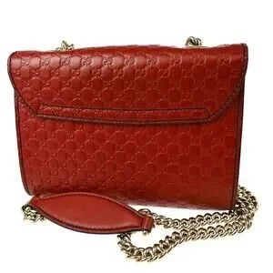GUCCI Soft Microguccissima Mini Emily Chain Shoulder Bag Rosso