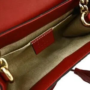 GUCCI Soft Microguccissima Mini Emily Chain Shoulder Bag Rosso