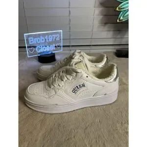 GUESS Women's Sybela White Slip-On Sneakers Size 6.5 Casual Flats