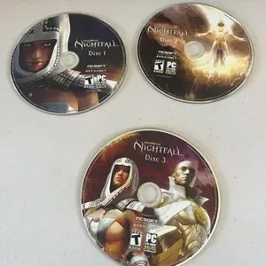 Guild Wars Nightfall PC Game CD ROM 3 Disc Complete Original Case Big Box CIB