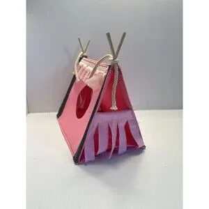 Guinea Pig Bundle Small Pet Hide Pink Felt Tent Snuffle Mat And Treat Ball