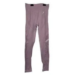 Gymshark Mauve Pink/Purple Perforated Dry Seamless Workout Leggings-Small