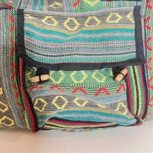 Gyspy Rose Hand Woven Large Big Boss Duffle Bag Shoulder Strap Bohemian Hippie