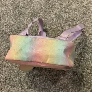 H&M Girls Rainbow Ombré Glitter Cat Mini Bookbag With Adjustable Straps