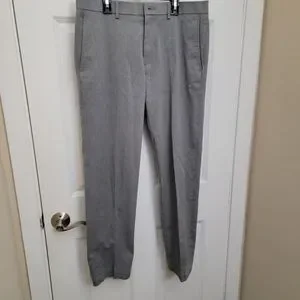 Haggar Premium No Iron Pant Straight Fit In Heather Grey