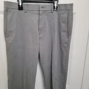 Haggar Premium No Iron Pant Straight Fit In Heather Grey