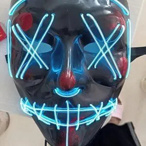 Halloween Neon LED Light-Up Masquerade Party Mask- Glows In The Dark