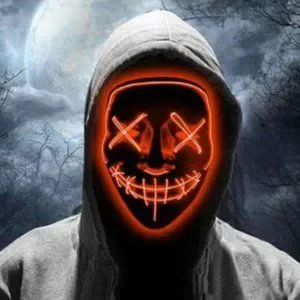 Halloween Neon LED Light-Up Masquerade Party Mask- Glows In The Dark