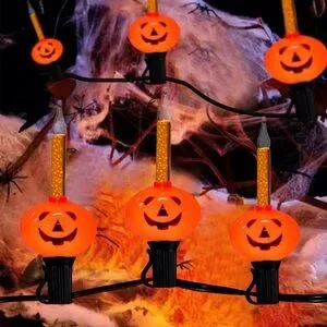 Halloween Pumpkin String Lights NWOT