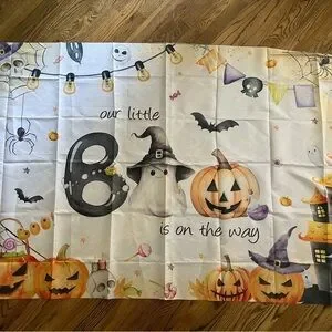 Halloween Themed Baby Announcement Sign