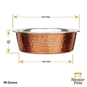 Hammered Copper Finish Bowls Size Small 16oz