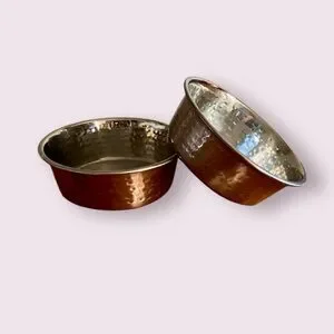 Hammered Copper Finish Bowls Size Small 16oz