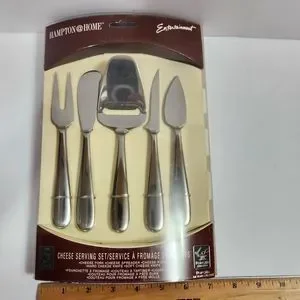 Hampton Home Stainless Charcuterie Board Serving Pieces Set Of 5 Fork Knives