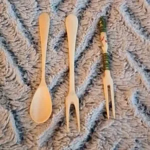 HAND CARVED Bone Vintage 3 Piece Set