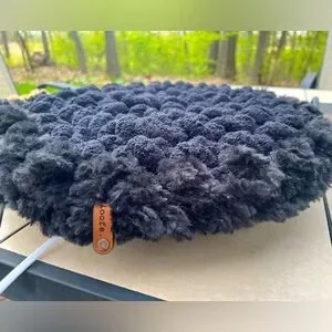 Hand crafted Cat or small dog bed - Floofs Biscuit Dough “Sweater Weather” Line