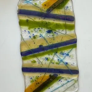 Handcrafted Fused Glass Soap Dish With Natural Cold Processed Soaps