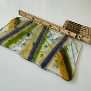 Handcrafted Fused Glass Soap Dish With Natural Cold Processed Soaps