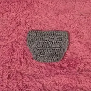 HANDCRAFTED HAND CROCHETED DIAPER COVER LAVENDER WITH WOODEN BUTTONS NB-3M