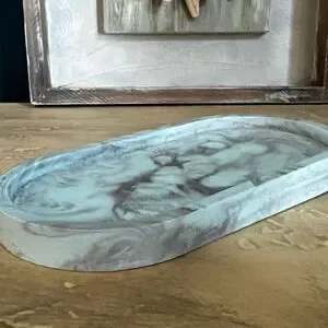 Handcrafted Resin Oval Tray