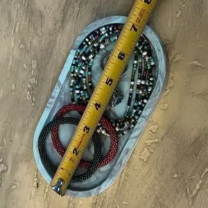 Handcrafted Resin Oval Tray