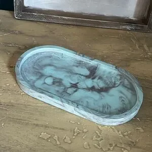 Handcrafted Resin Oval Tray