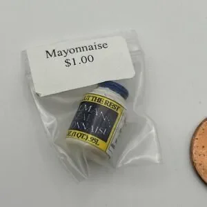 Handmade By Artist Miniature Dollhouse Food mayonnaise 1:12