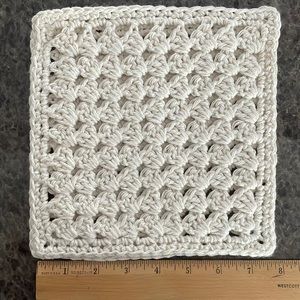 Handmade Crocheted Washcloths Facecloths Dishcloths 100% COTTON Set Of 2