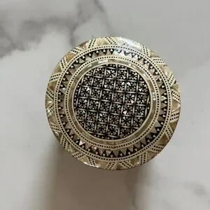 Handmade Egyptian Inlaid Mother Of Pearl Jewelry Box Trinket Box Velvet Interior