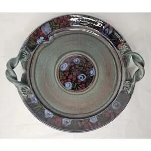 Handmade Pottery Tray Jill Tortorella Antioch Pottery 13" Cottage Stoneware