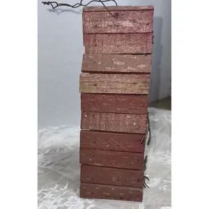 Handmade Reclaimed Primitive Rustic Wooden Birdhouse. 9.75" Tall X4.75" Wide