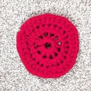Handmade Red Crochet Pot Scrubber Scouring Pad