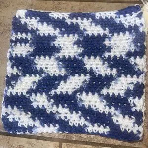 Handmade Set Of 2 Crochet Cotton Dish/Wash Cloths 8.5x7.5 Inches