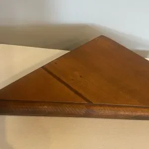 Handmade Wooden Corner Shelf Wall Mount Oak Color