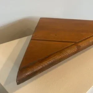 Handmade Wooden Corner Shelf Wall Mount Oak Color