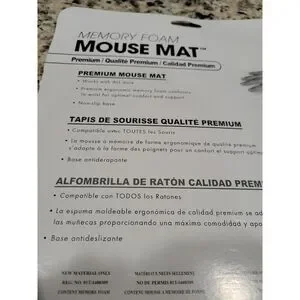 HandStands Memory Foam Mouse Pad Mat Premium Genuine Memory Foam Hand Rest Black